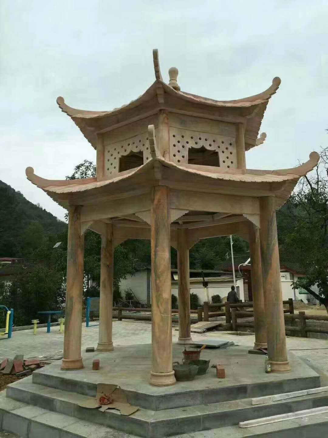 石雕凉亭