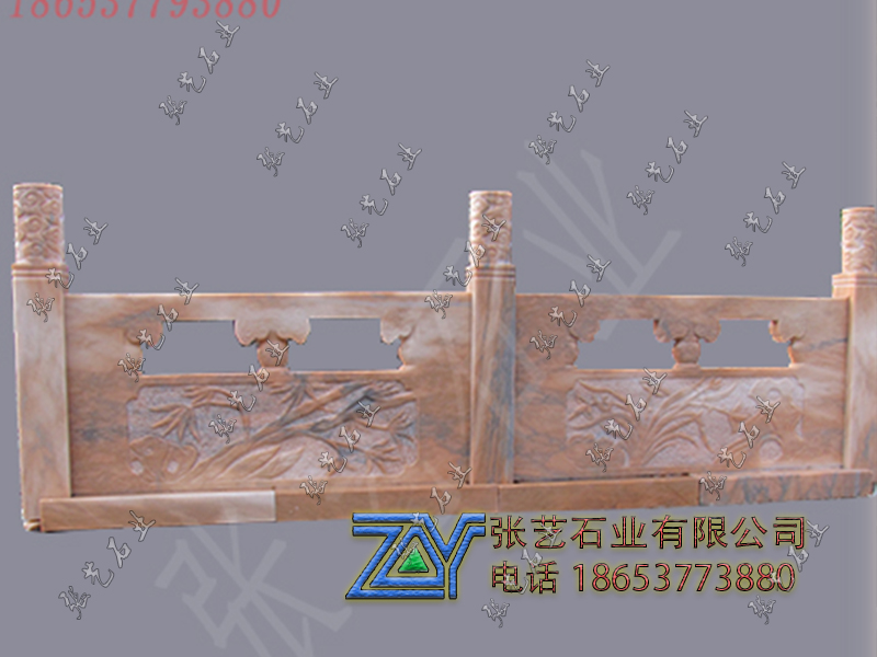 晚霞红石栏杆