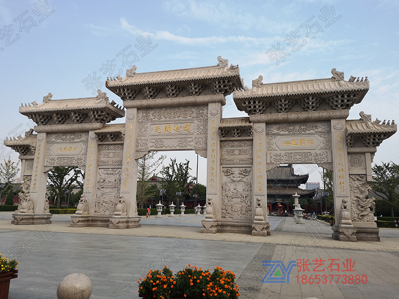 古建筑复古石牌坊